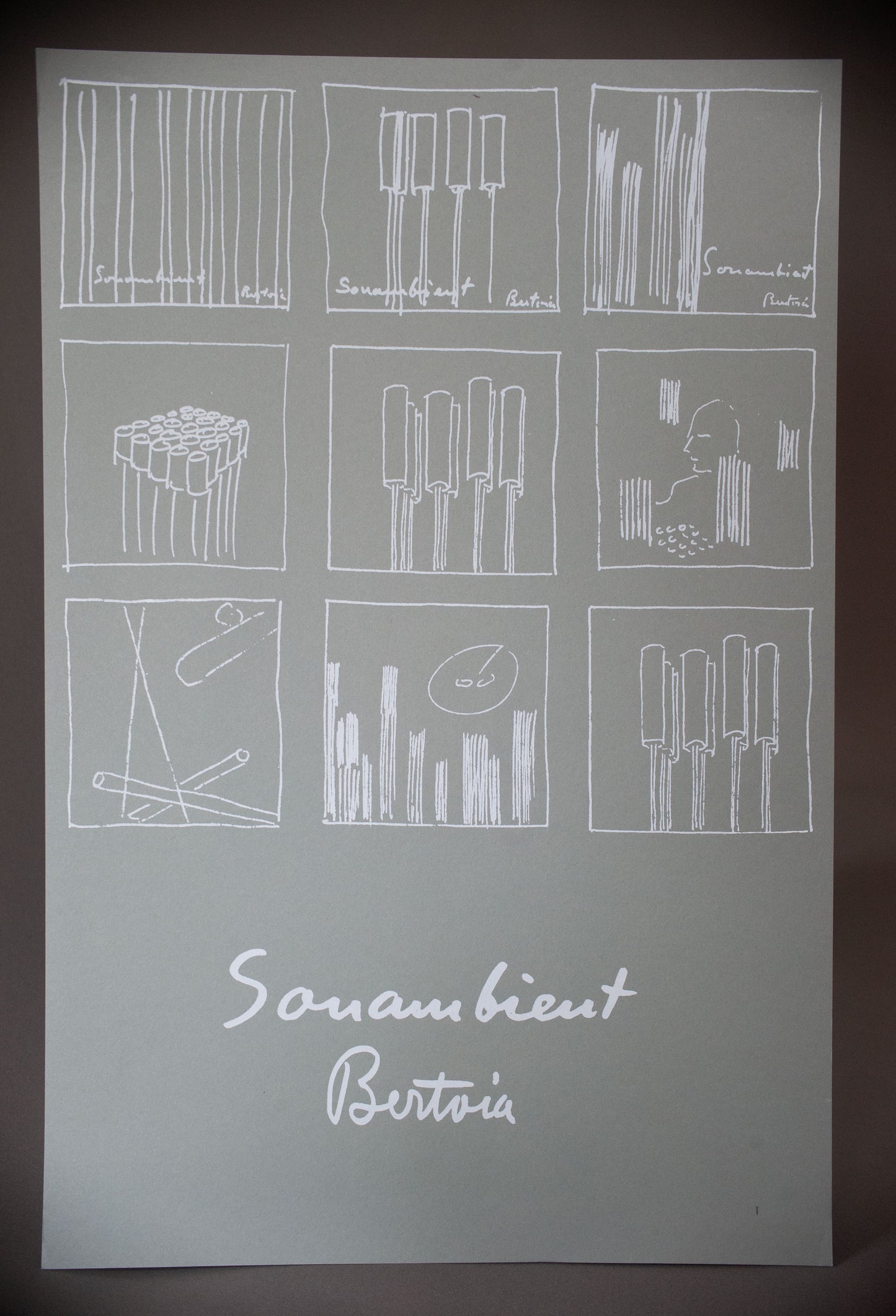 Harry Bertoia - Sonambient Covers Screen Print- #'d