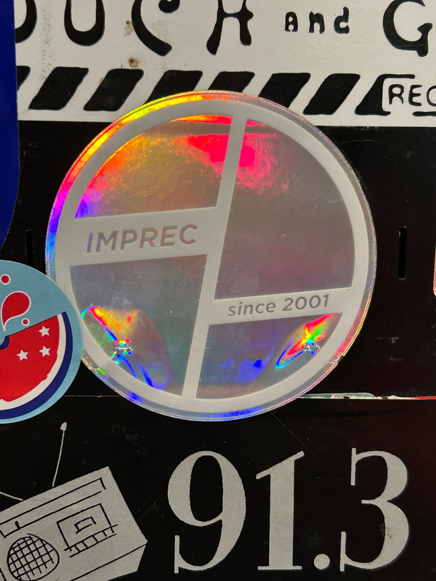 Big Logo Circle - Weatherproof Rainbow Foil Sticker
