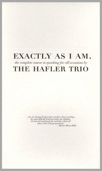 The Hafler Trio (with Jonsi Birgisson) - Exactly As I Am - 2CD The Hafler Trio (with Jonsi Birgisson) - Exactly As I Am - 2CD