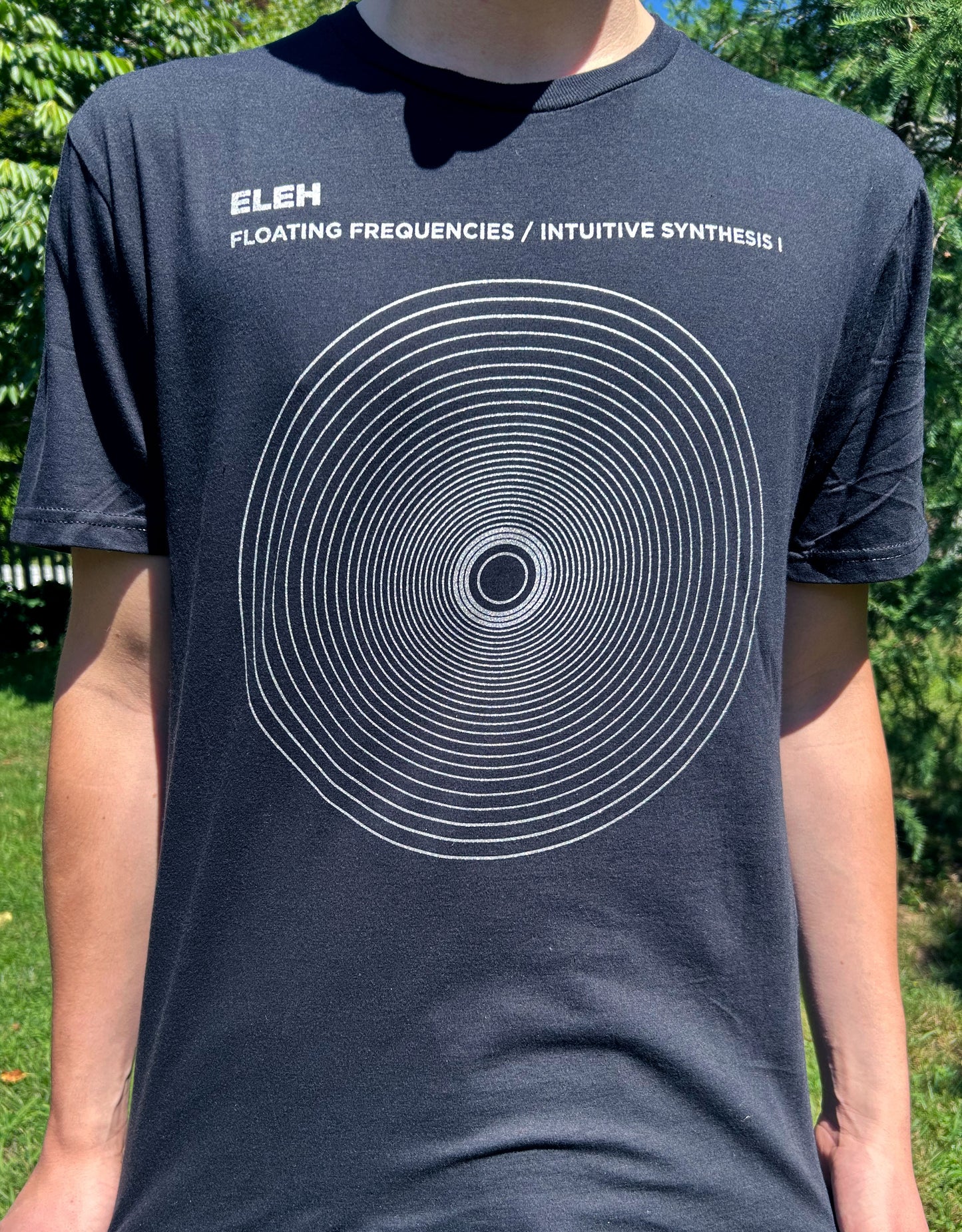ELEH - Floating Frequencies Shirt - Discharge Printed / Silver Metallic Ink