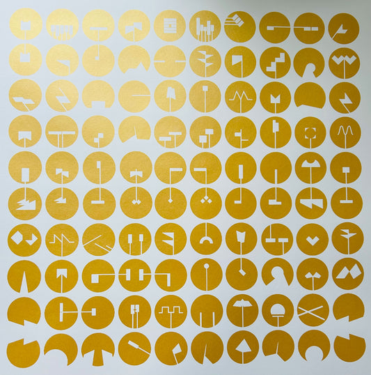 Circle Four: 100 Gongs for Arieto - Screen Print 24" Square