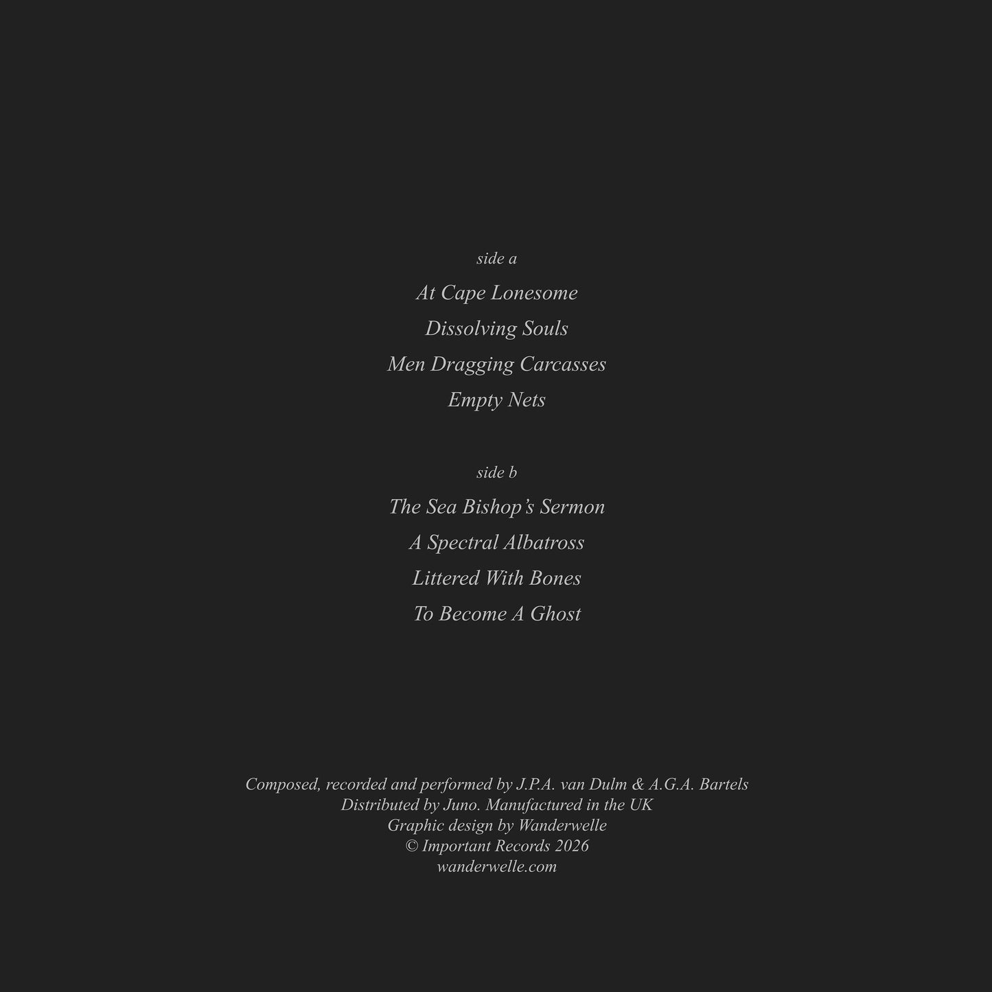 Wanderwelle - Ghosts Beneath The Brine - LP - May 26  PREORDER