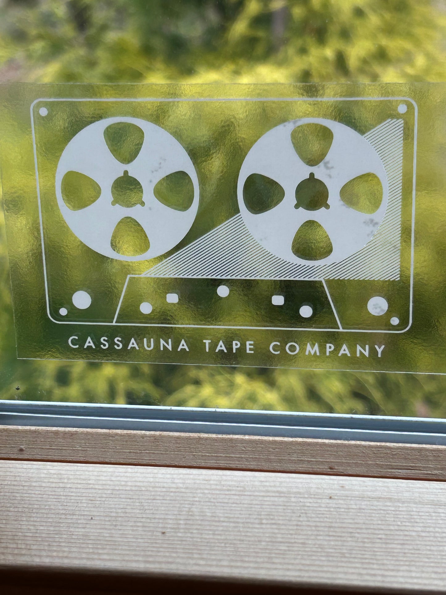 Cassauna Tape Label - Weatherproof Vinyl Transparent Sticker