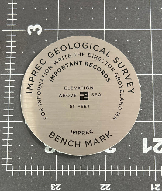 Imprec Geological Survey - Weatherproof Brushed Aluminum Sticker