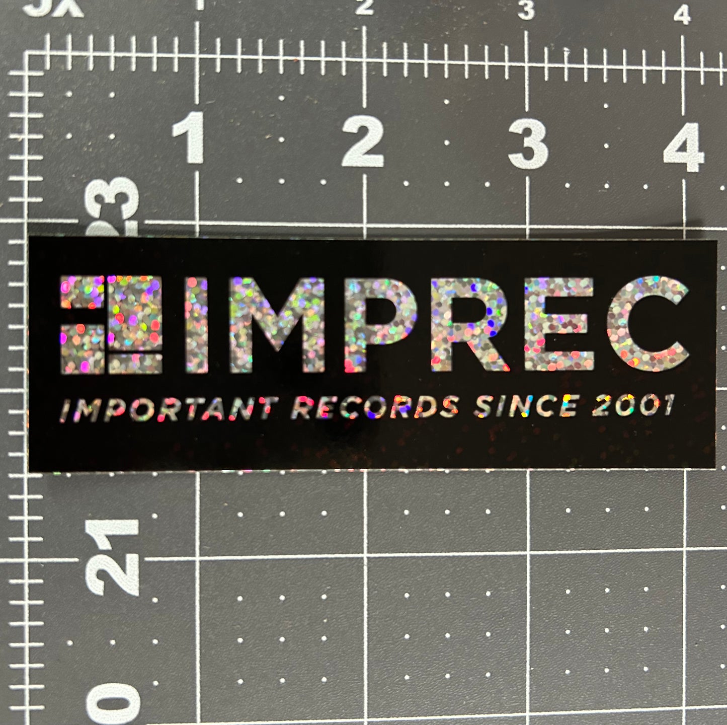 Important Records Since 2001 - Weatherproof Sparkle Sticker