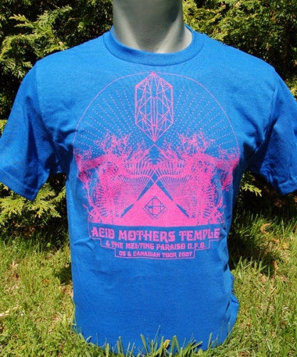 Acid Mothers Temple - Crystal Pyramid Tour T Shirt by Seldon Hunt