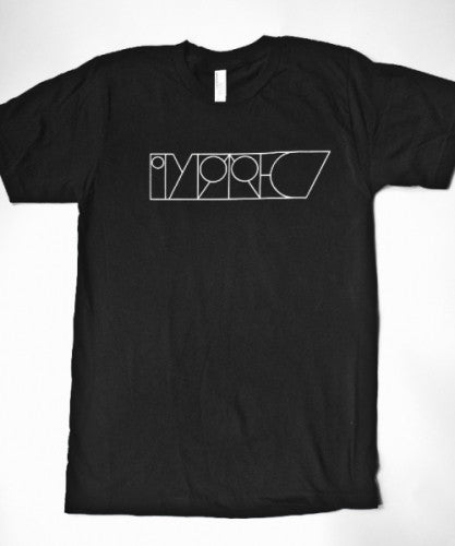 IMPREC Header Outline On American Apparel - Black T Shirt
