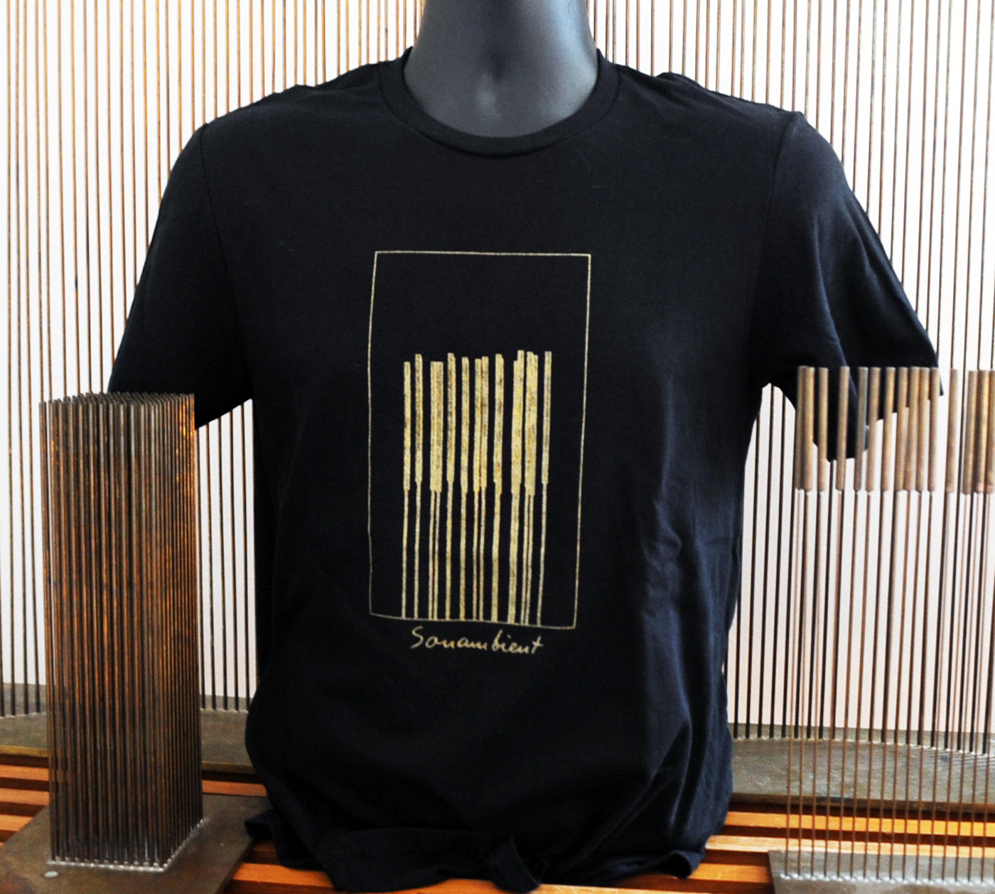 Sonambient Tape Archive - Logo Shirt - Metallic Shimmer Gold Print