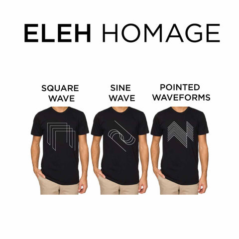 ELEH Homage Shirt Set - All 3 - Square Wave, Sine Wave, Pointed Waveforms